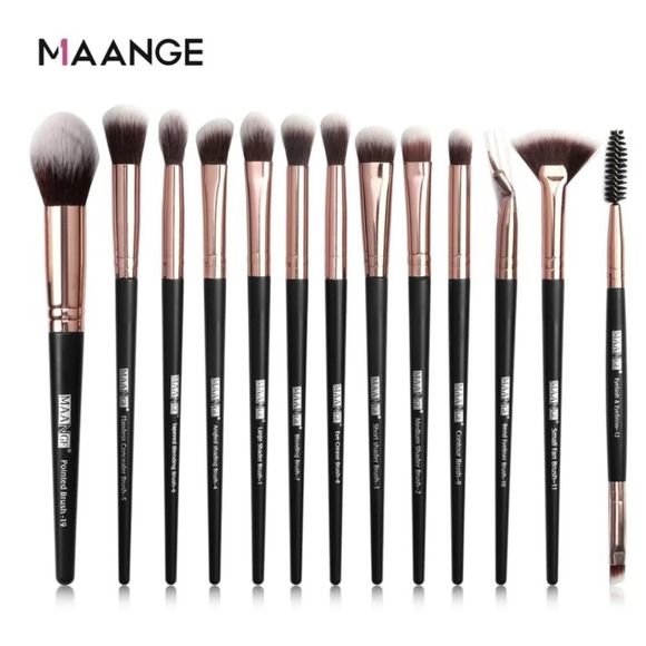 MAANGE Makeup Brushes Pro Pink Brush Set Powder Ey - Picture 2 of 3